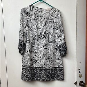 Black and White Paisley Dress
